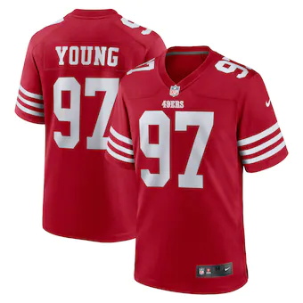 mens nike bryant young scarlet san francisco 49ers retired 